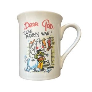 Dear God Kids Coffee Mug I Can Hardly Wait Cup Intercontinental Greetings 2003